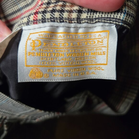 Pendleton Vintage Womens 24 Plaid Wool Trousers Pleated Academia Twee Nerd - Picture 5 of 9